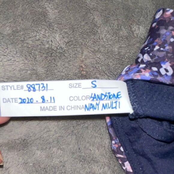 Athleta Sports Bra in Sandstone Navy Multicolor - Picture 3 of 4